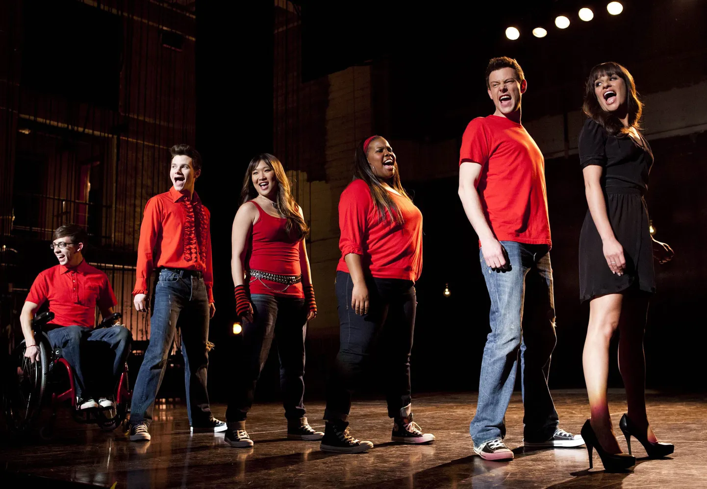 Kevin McHale, Chris Colfer, Jenna Ushkowitz, Amber Riley, Cory Monteith, Lea Michele