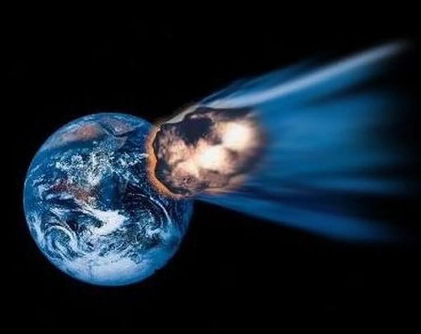 Kunstniku nägemus Maa poole liikuvast tapjaasteroidist