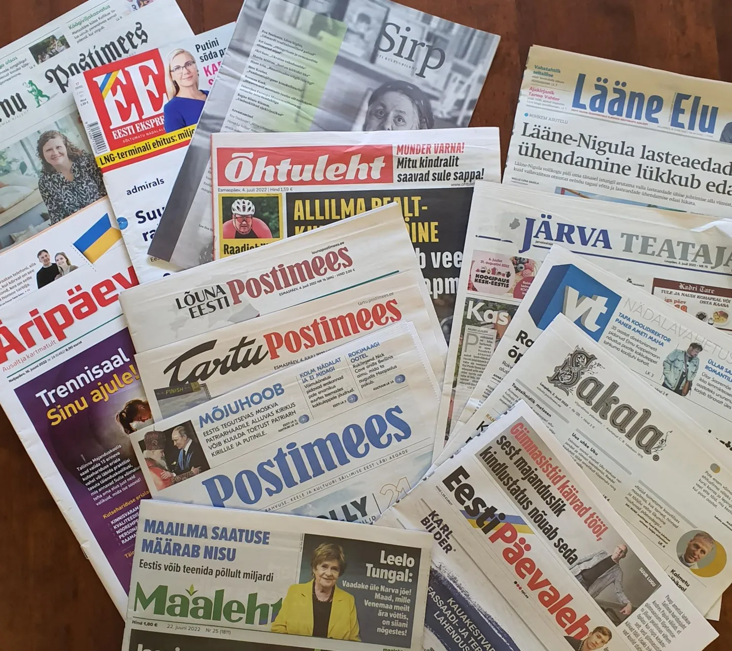 Valik Eestis ilmuvaid ajalehti.