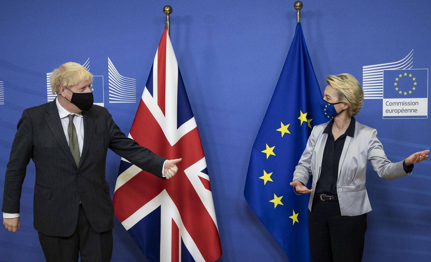 Премьер-министр Великобритании Борис Джонсон и председатель Еврокомиссии Урсула фон дер Ляйен.