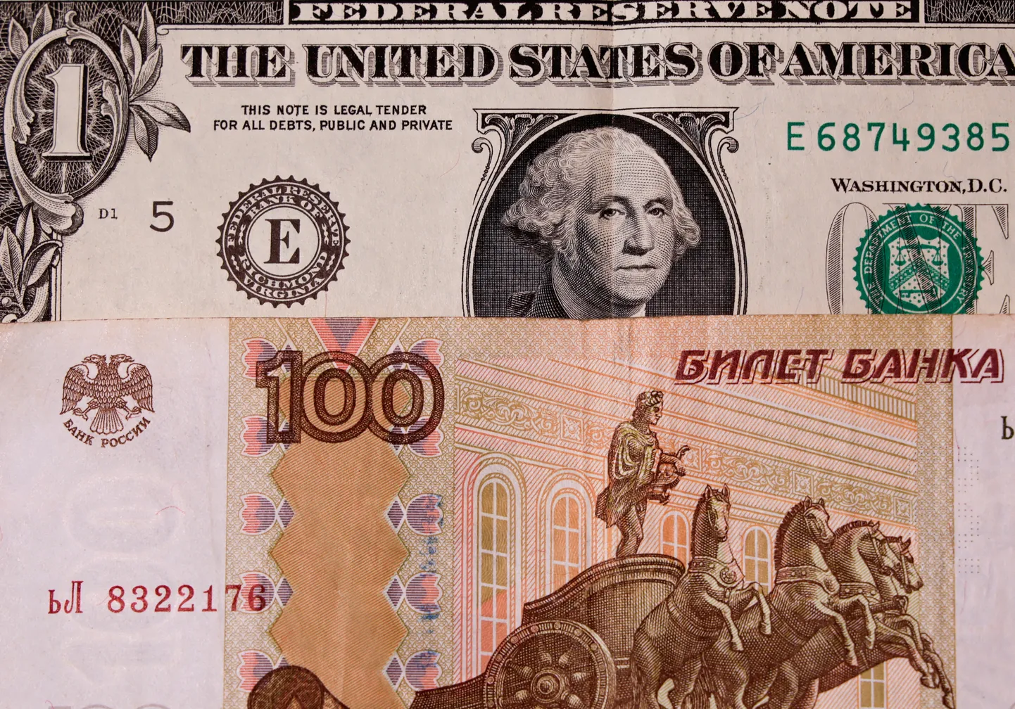 Üks dollar maksab praegu peaaegu 100 rubla