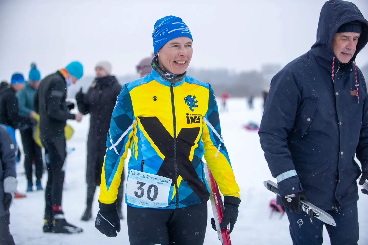 Kersti Kaljulaid (number 30) osales tänavu Mulgi uisumaratonil, kus ta triumfeeris naiste arvestuses.