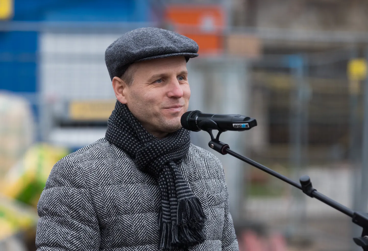 Minsiteeriumite ühishoone sarikapidu 2016. aastal. Pildil on OÜ Fund Ehitus tegevdirektor Eiki Rump.