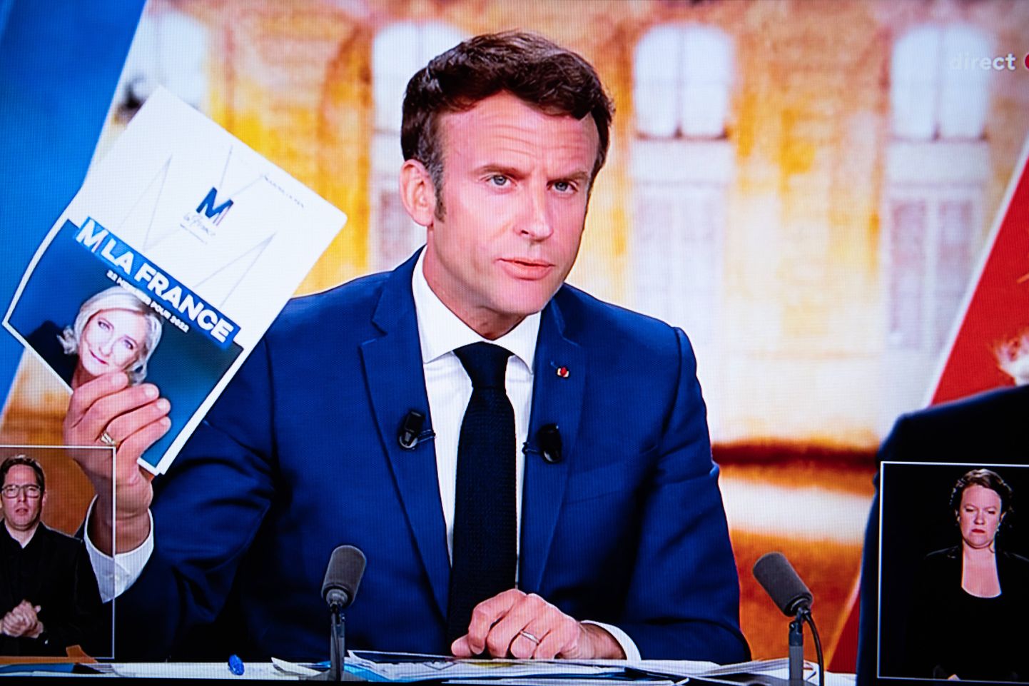 Emmanuel Macron eilsel valimisdebatil.