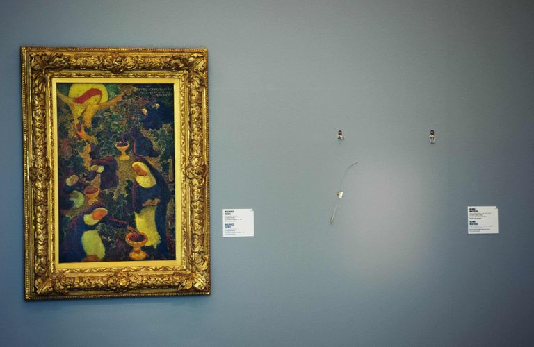 16. oktoobril 2012 tehtud foto Amsterdami Kunsthal muuseumis. Tühja koha peal oli Henri Matisse'i maal, mis langes varaste saagiks