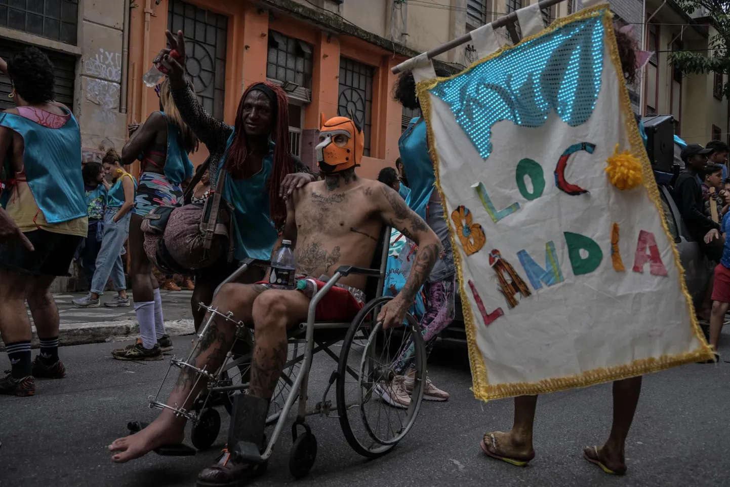 São Paulo Cracolândia elanikud tänavakarnevalil.