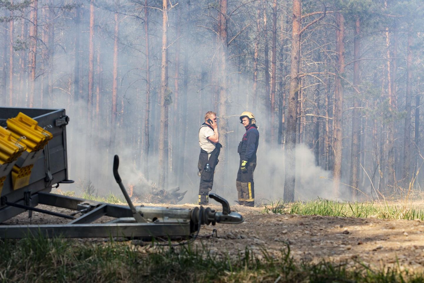 Päästjad võitlesid Saarde vallas Oissaare külas ulatusliku metsatulekahjuga.