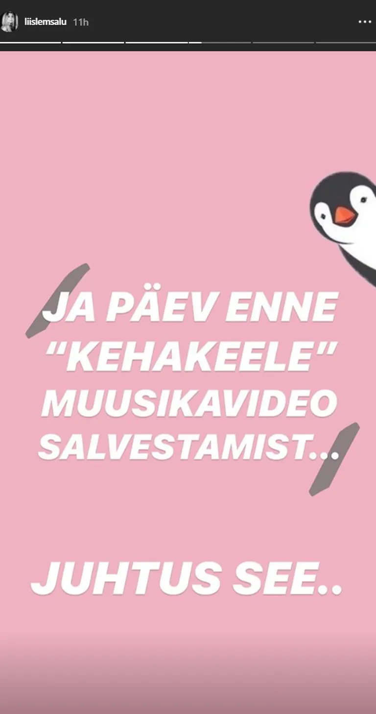 Liis Lemsalu avaldas Instagrami lugudes, et «Kehakeele» muusikavideos oli midagi