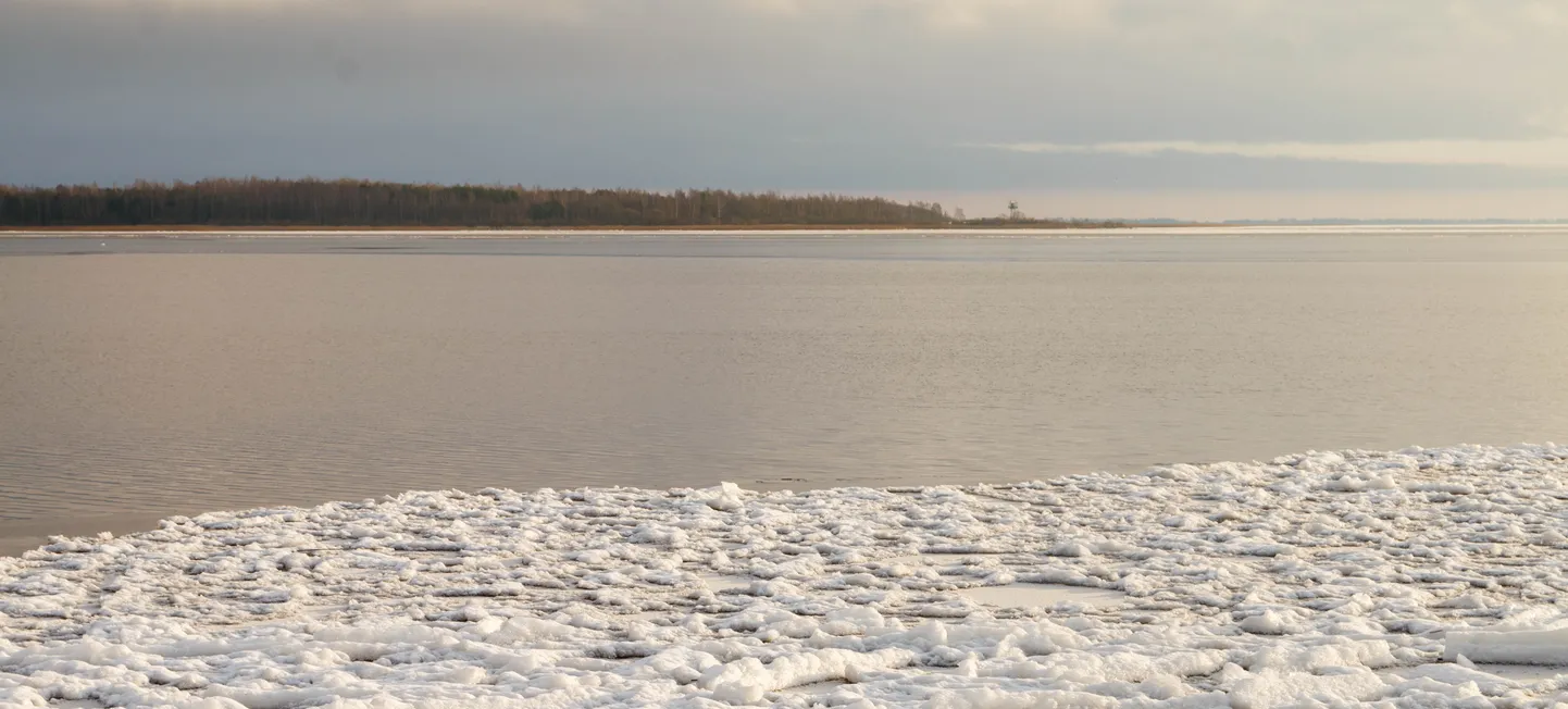 Lämmijärv Mehikoormast vaadatuna, teisel pool kallast on Venemaa. Foto on illustratiivne.