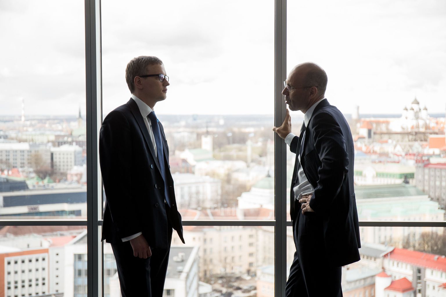 Nordica finanstjuht Ahto Pärl (vasakul) ja LHV pensionifondide juht Andres Viisemann.