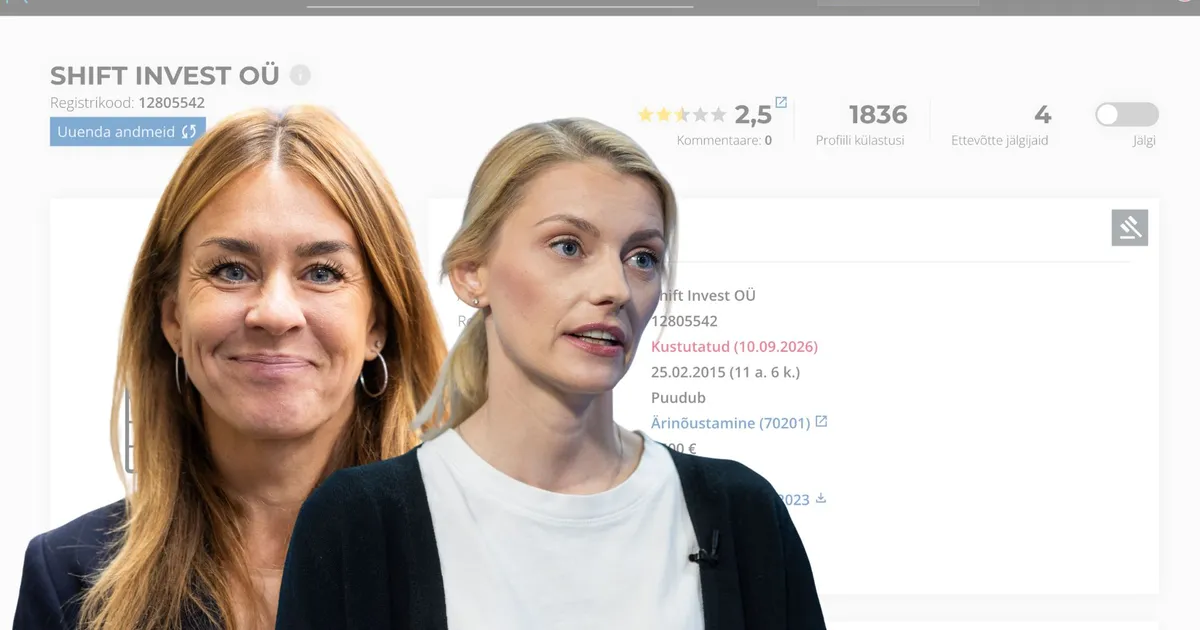 Uue ministri kapist pudenes ootamatu äriside: ühine firma Johanna-Maria Lehtmega kustutati äsja registrist
