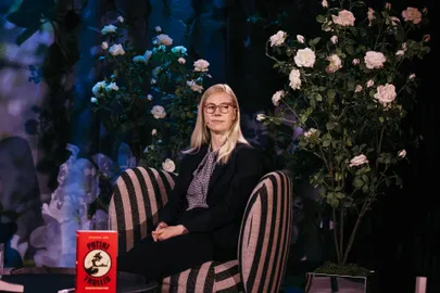 Jessikka Aro, kes kirjutanud mitu raamatut Vene infosõjast, HeadReadi kirjandusfestivalil 1. juunil Tallinnas.