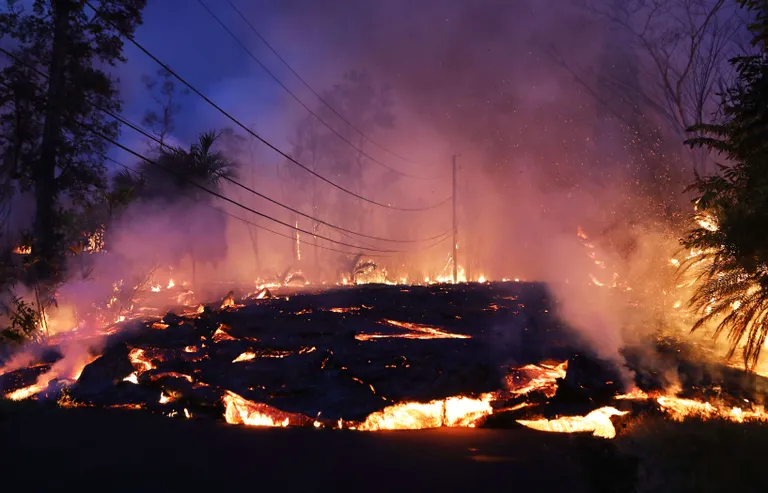 Kilauea laavavool Hawaii saare Leilani Estatesis