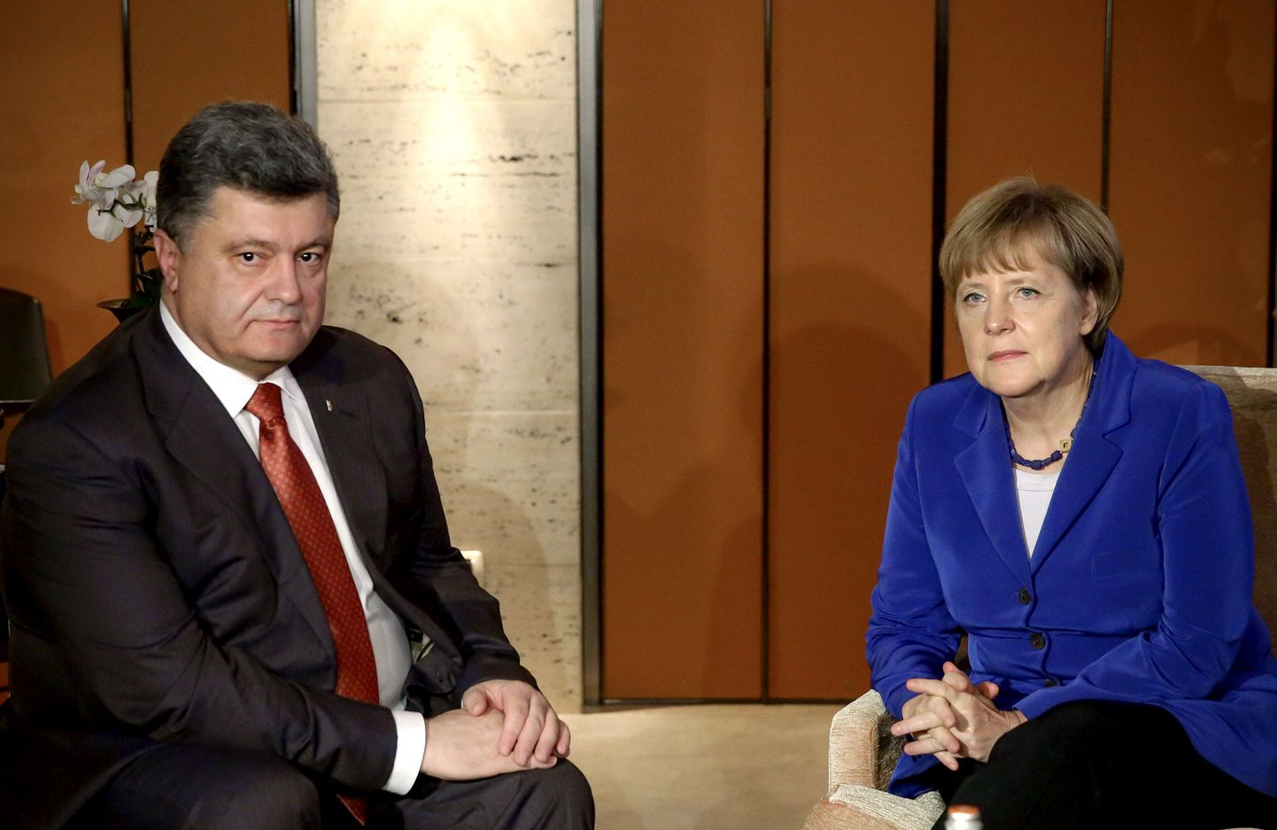 Ukraina president Petro Porošenko ja Saksamaa liidukantsler Angela Merkel