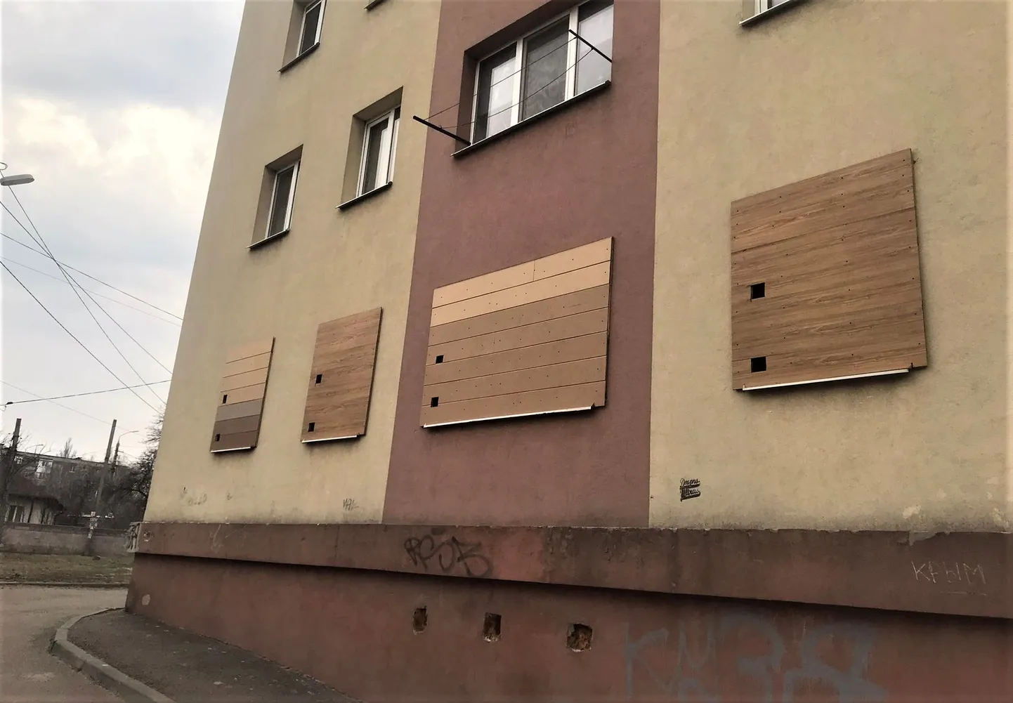 Luugitud aknad Dnipros.