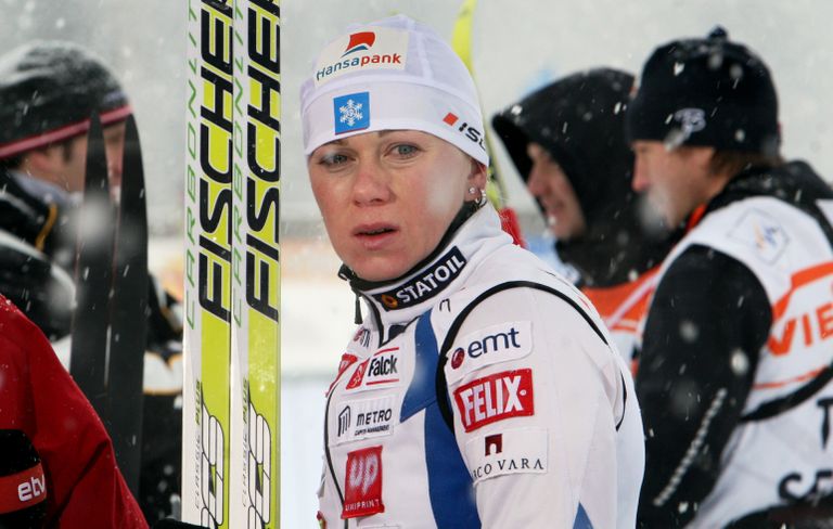 Suusatamise MK-etapp Otepääl. Kristina Šmigun 2007.aastal.  