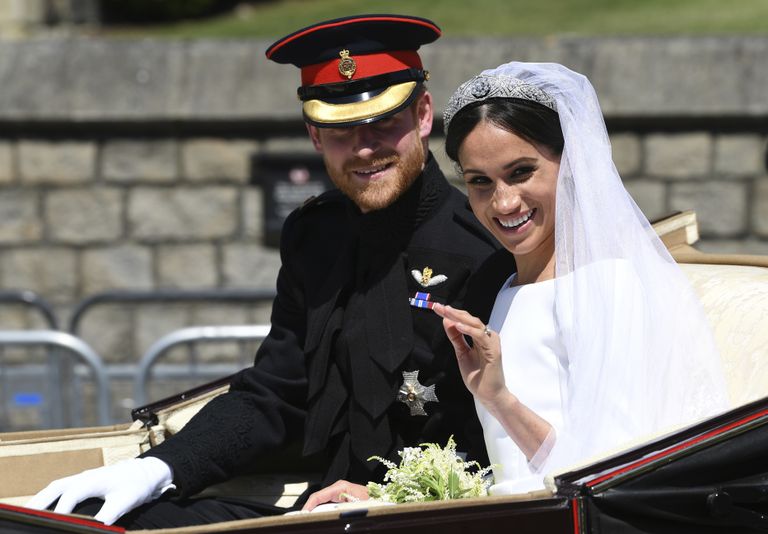 Prints Harry ja Sussexi hertsoginna Meghan 19. mail 2018, mil nad abiellusid