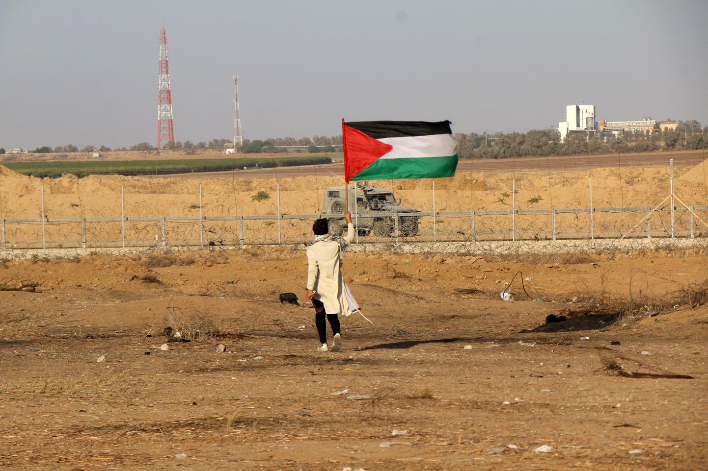 Palestiinlane Gaza-Iisraeli piiril.