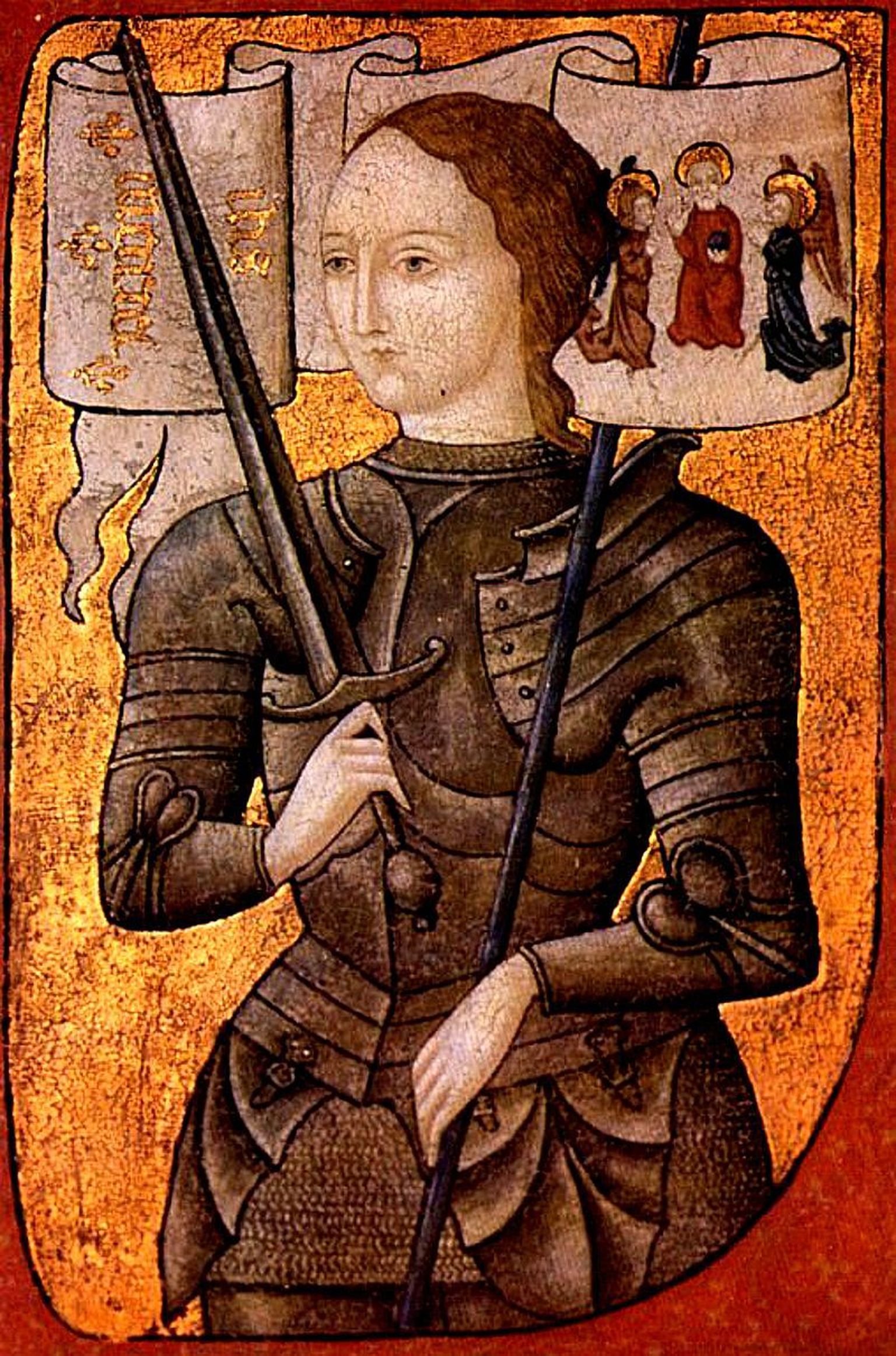 Jeanne d'Arc umbes 1485. aastast pärineval maalil.