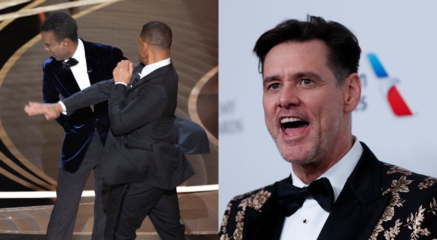 Удар Улла Смита на церемонии "Оскара" и реакция Джима Керри. Иллюстративное фото