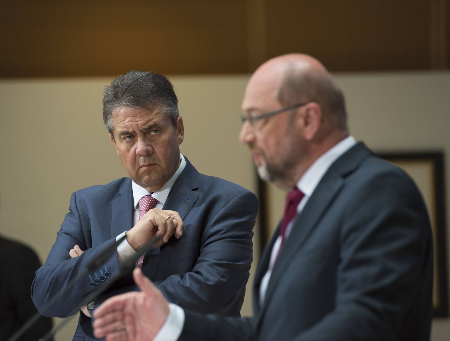 Sigmar Gabriel (vasakul) ja Martin Schulz.