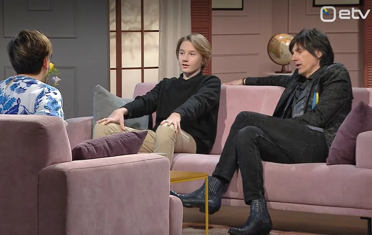 Hendrik Sal-Saller ja tema poeg Sebastian «Hommik Anuga» saates.