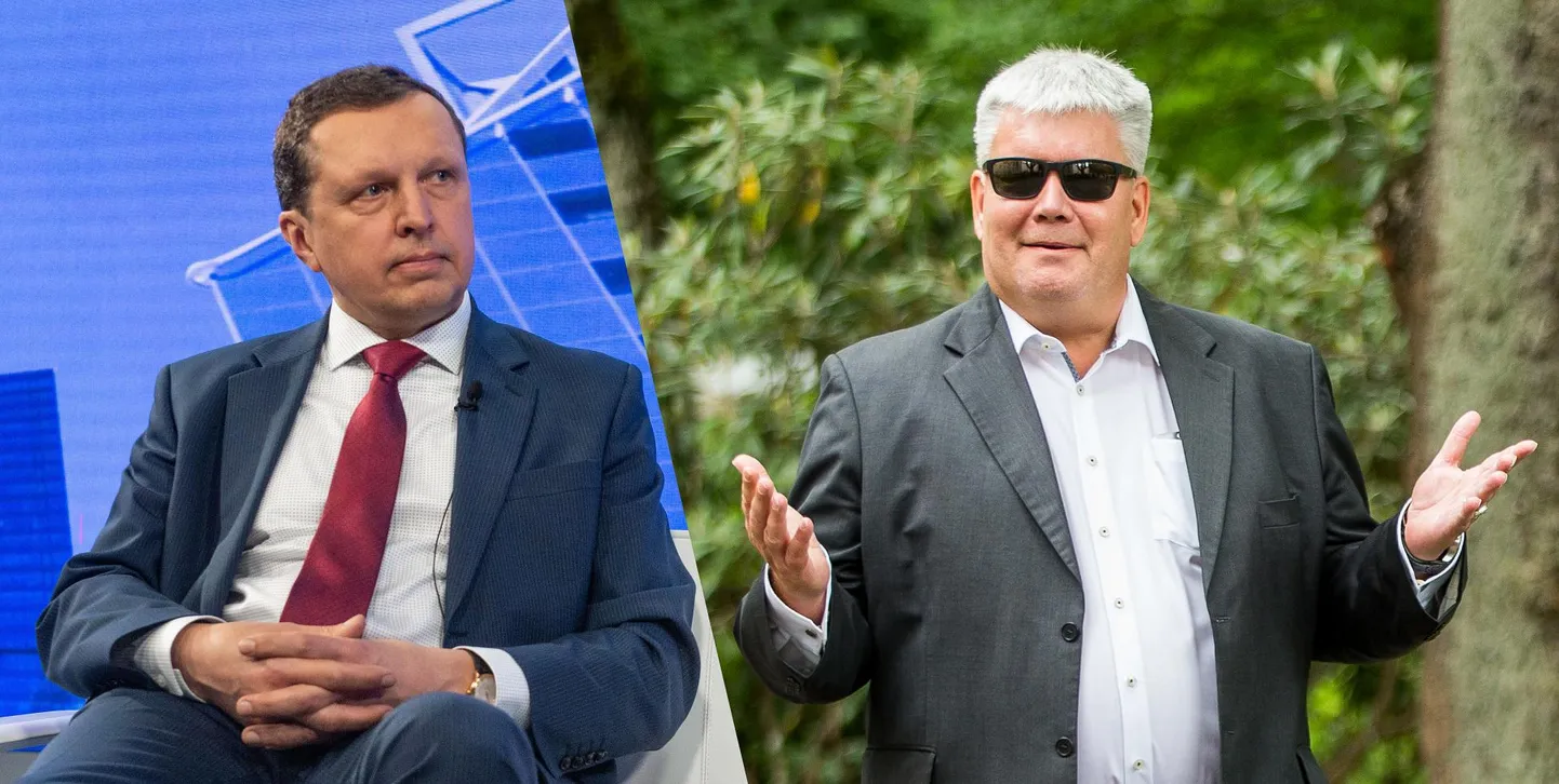 Директор Канцелярии президента Пеэп Яхило (слева) и советник президента Алара Кариса по внутренним вопросам Тоомас Сильдам (справа).