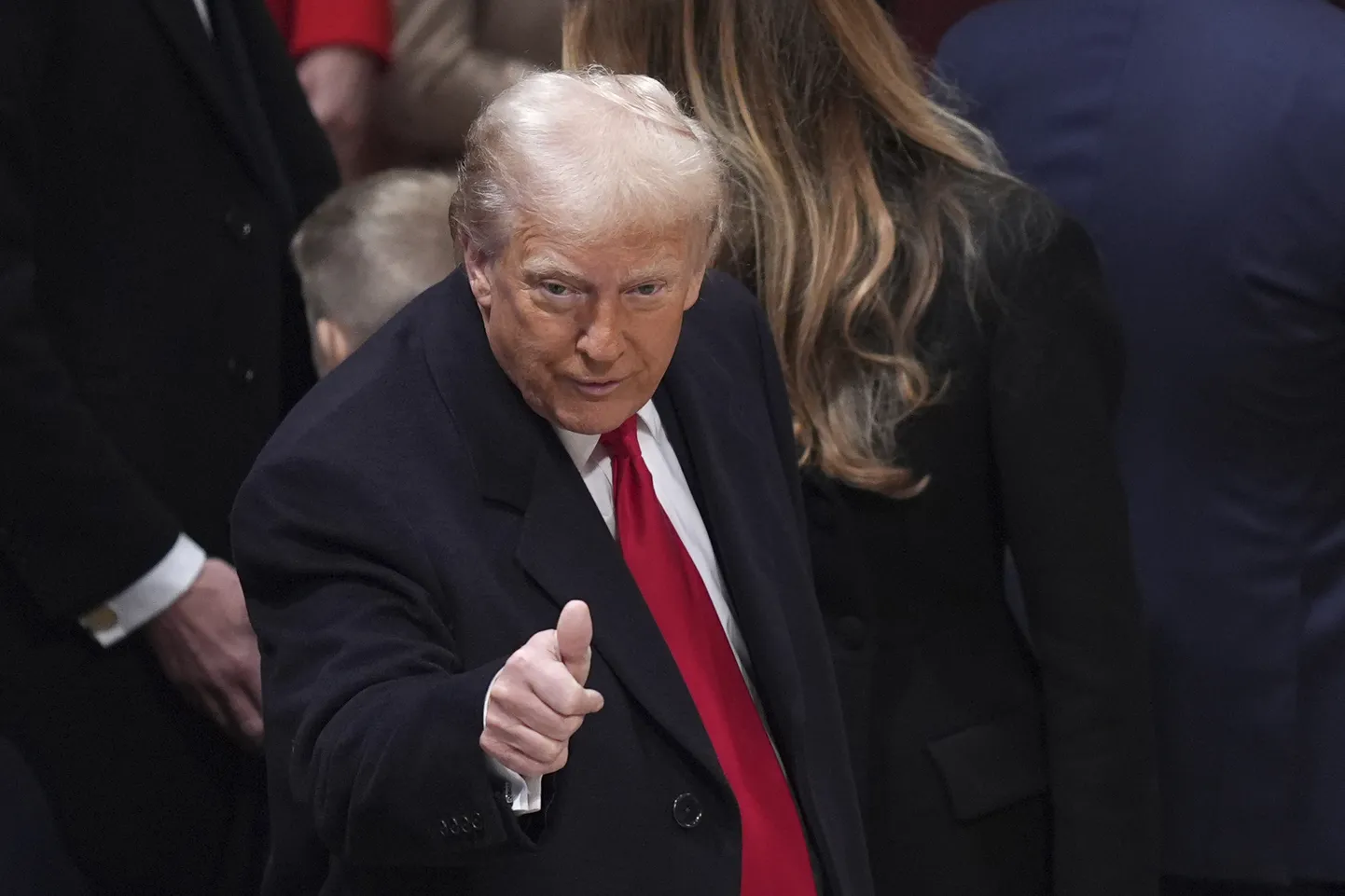 President Donald Trump riiklikul palveteenistusel Washingtoni rahvuslikus katedraalis 21. jaanuaril 2025. aastal.