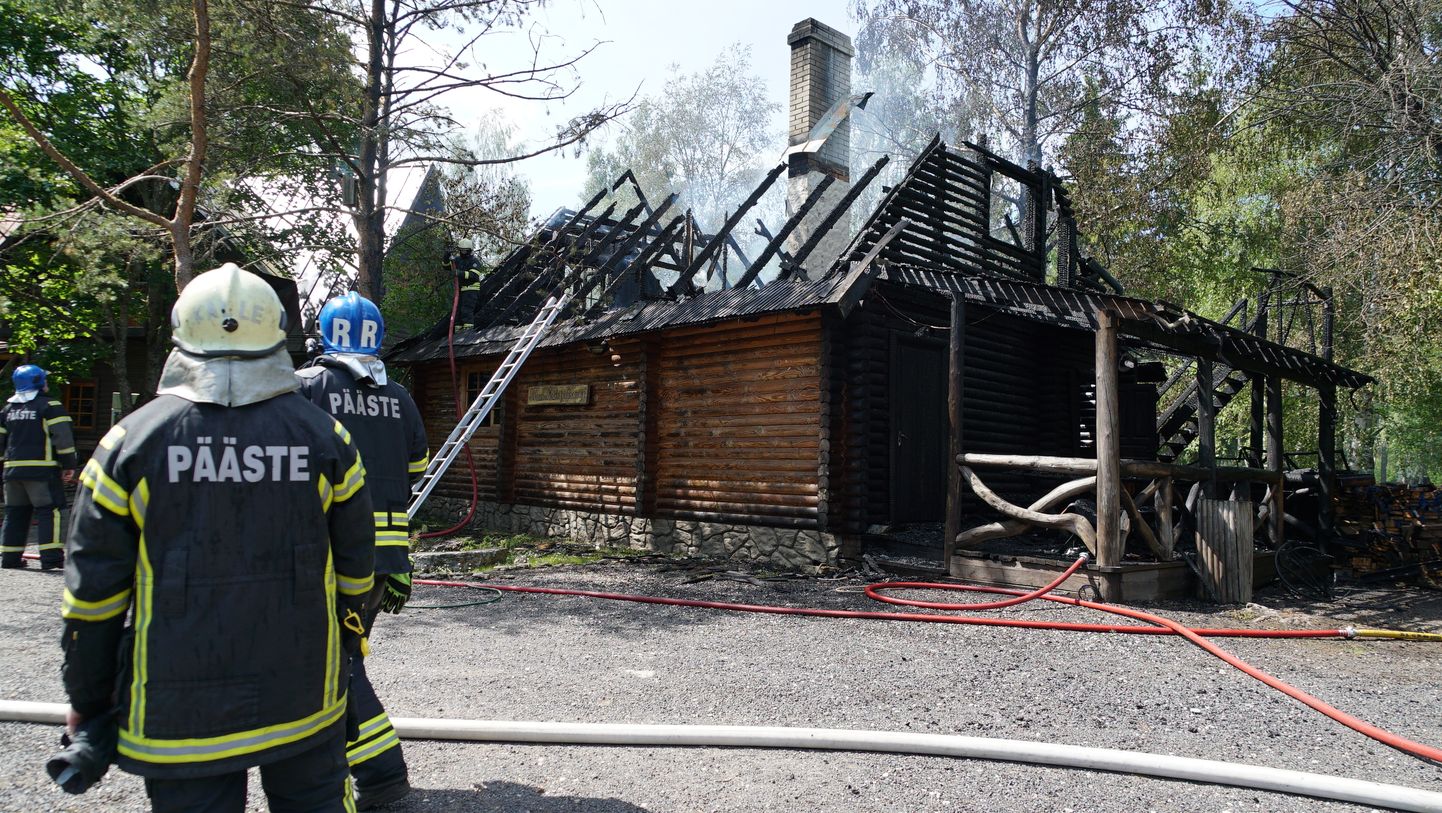 Neljapäeval põles Vana-Veski puhkekeskuse saunamaja.