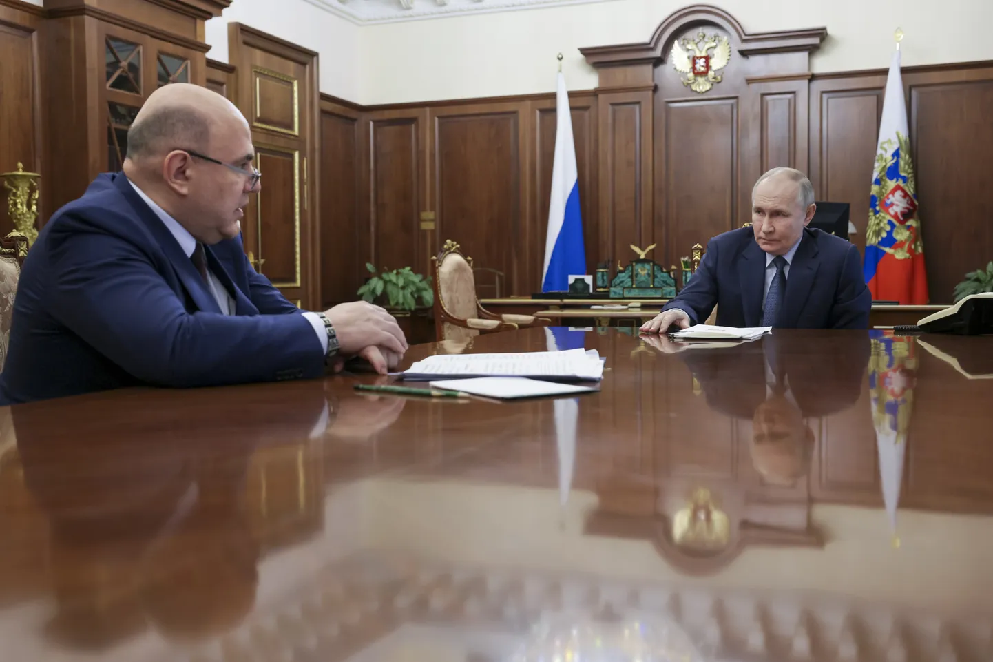 Михаил Мишустин и Владимир Путин.