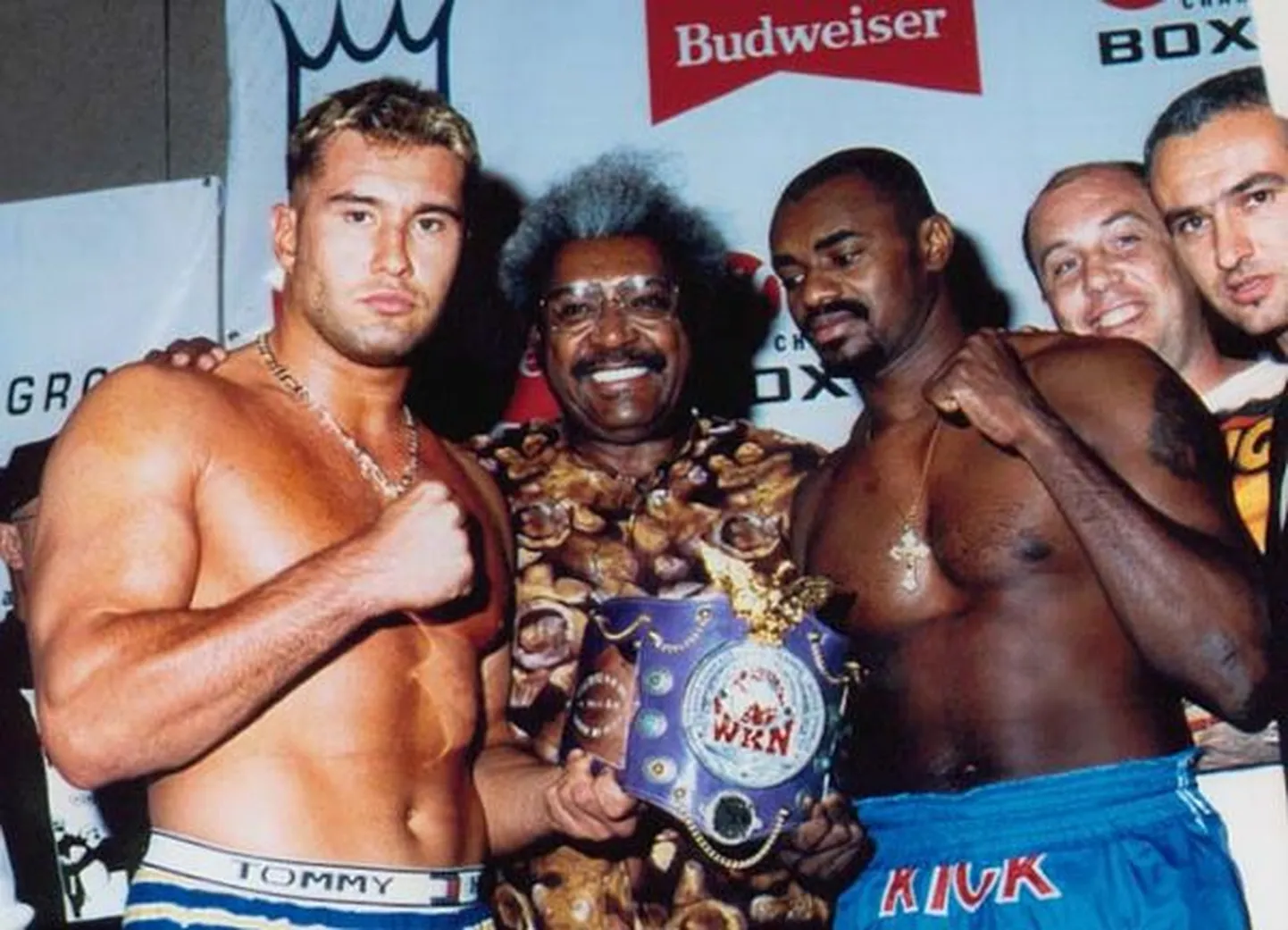 "WKN_Don_King.jpg": vasakult paremale Jerome Le Banner, Don King, Espedito da Silva, Sergio Batarelli, Stephane Cabrera
