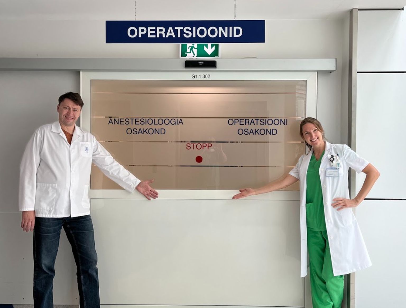 Dr Karjagin ja dr Stroo anestesioloogia osakonnas.