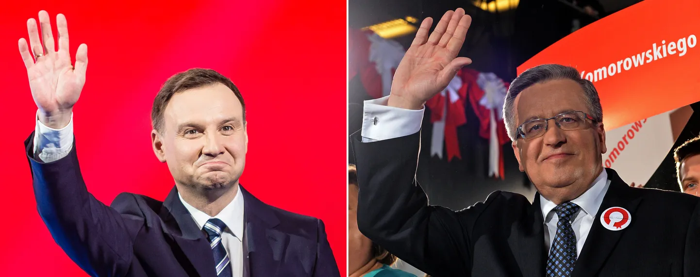 Andrzej Duda (vasakul) ja Bronislaw Komorowski.