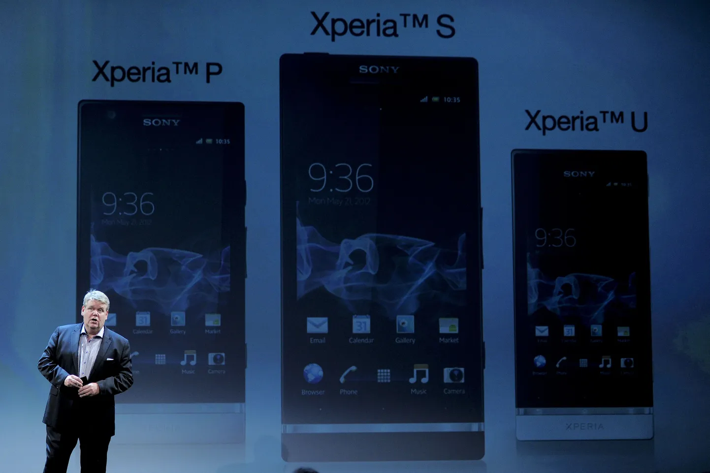 Sony Moblile Comunicationsi juht Bert Nordberg tutvustas ettevõtte uusi telefone.