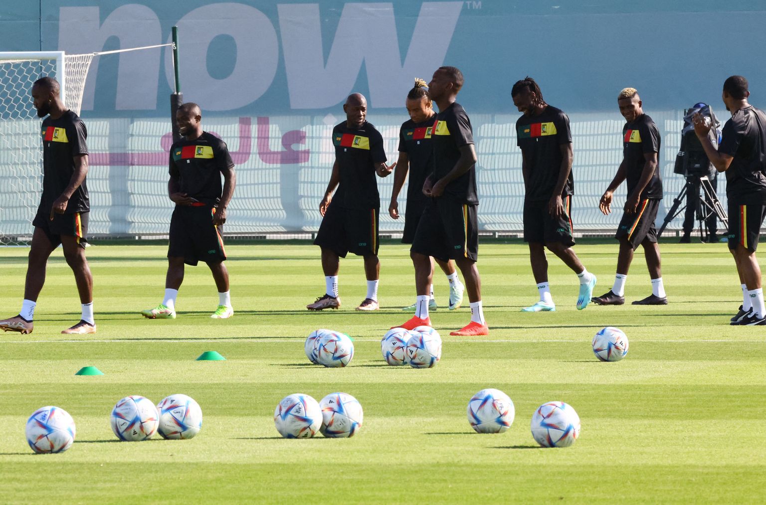 Kameruni meeskond Kataris treenimas.