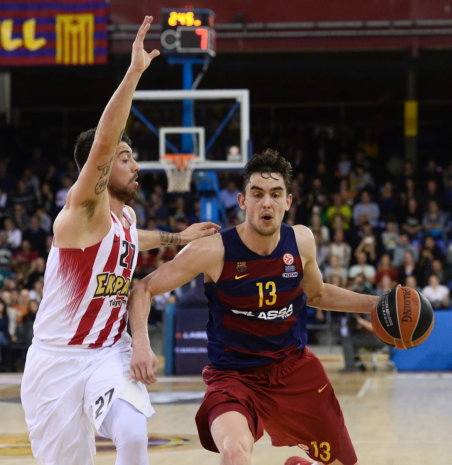 Tomaš Satoransky (paremal) Barcelona särgis.