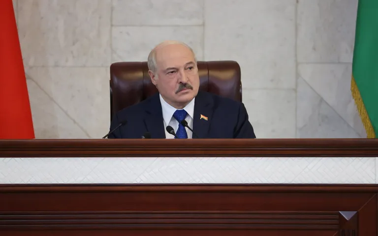 Valgevene riigipea Aljaksandr Lukašenka eile Minskis.