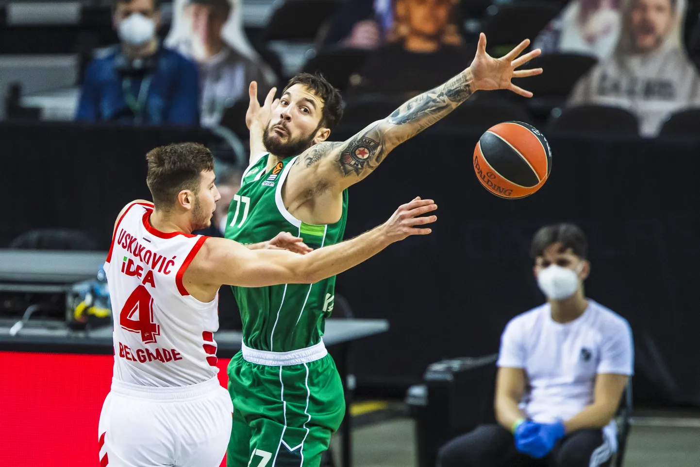 Kaunase Žalgirise ja Belgradi Crvena Zvezda kohtumine.