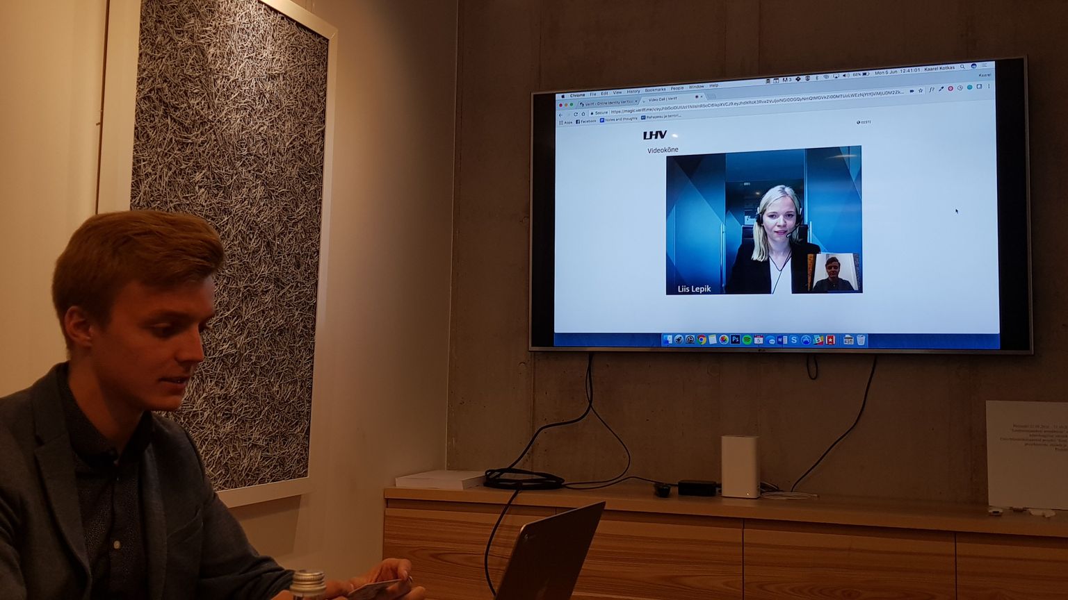 Veriffi juht Kaarel Kotkas avamas videosilla teel kontot LHV-s