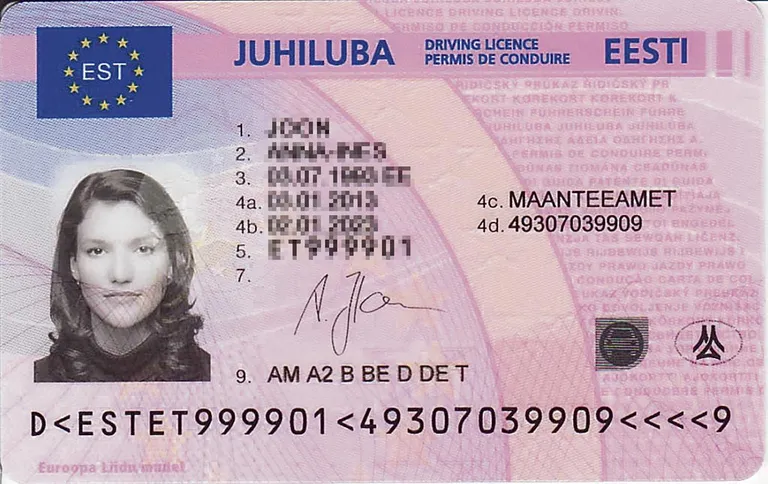 Eesti juhiluba, mis on väljastatud pärast 19. jaanuari 2013, vastab Euroopa Liidu standardnõuetele ja kehtib ELi riikides, Norras, Is­landil ja Liechtensteinis.
