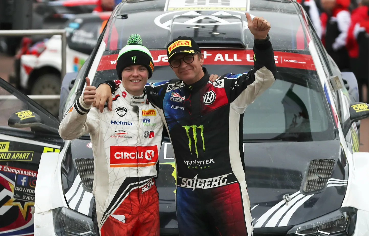 Oliver (vasakul) ja Petter Solberg mullusel Walesi rallil.