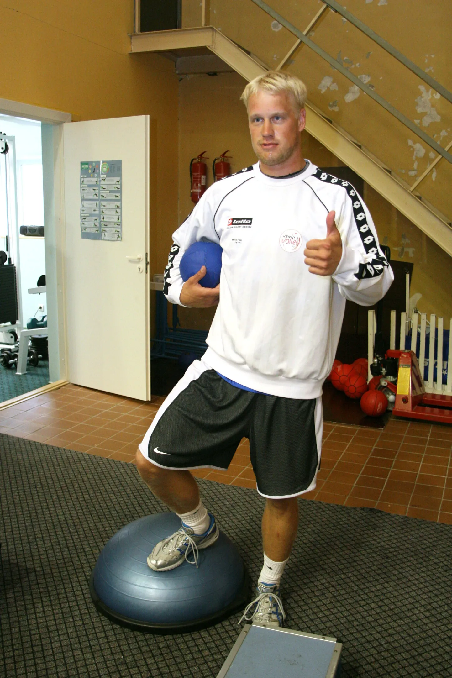 Sten Esna koondise treeningul.