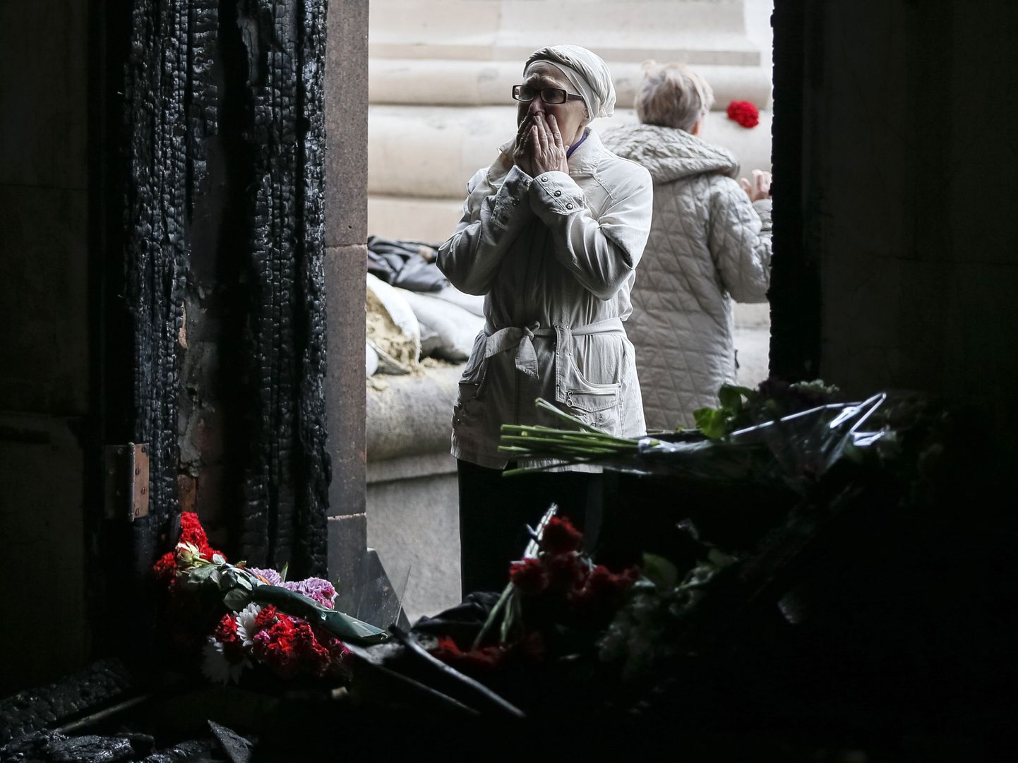 Odessa ametiühinguhoone pärast kümnete inimeste elu nõudnud põlengut.