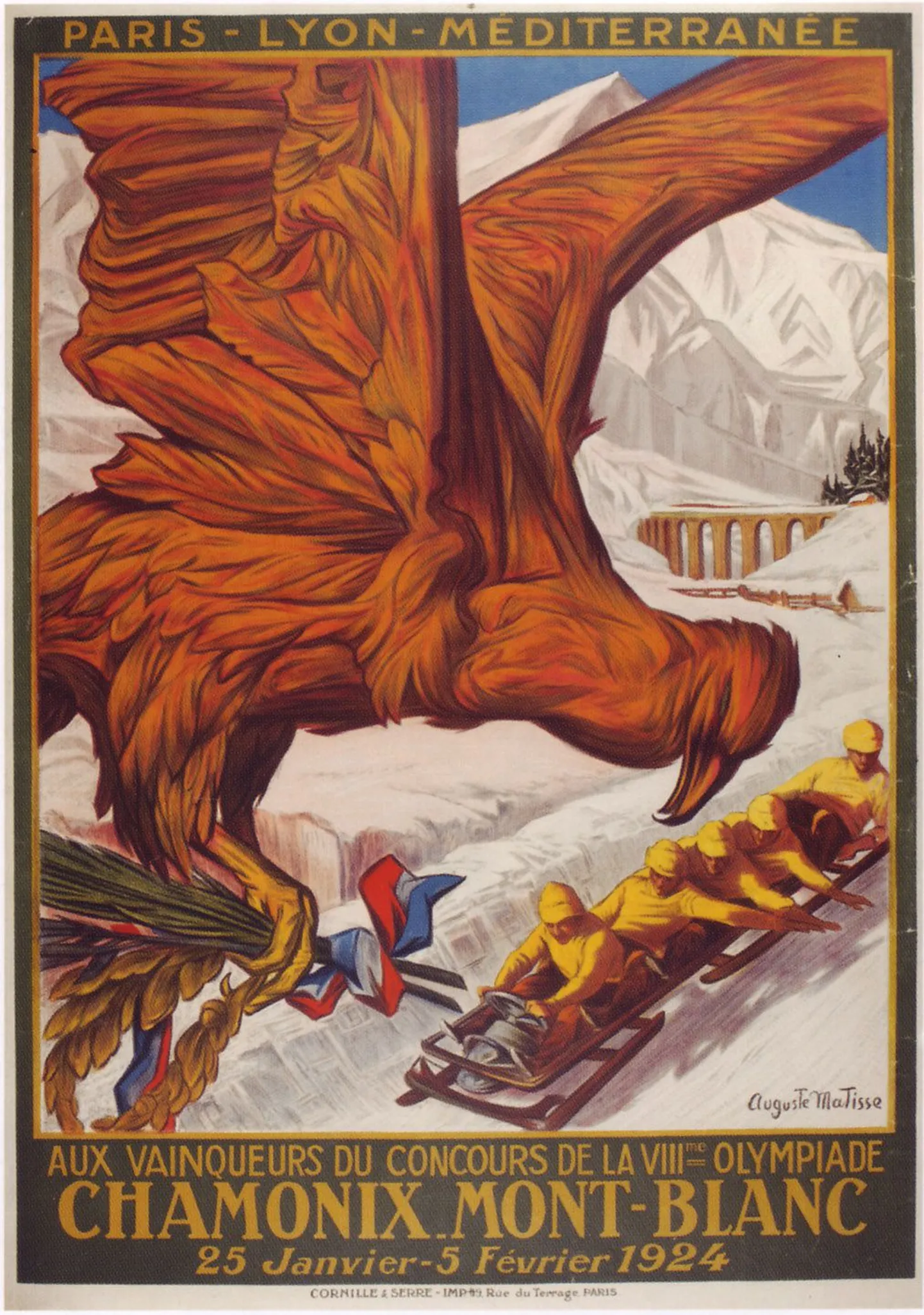 Постер первой зимней Олимпиады.