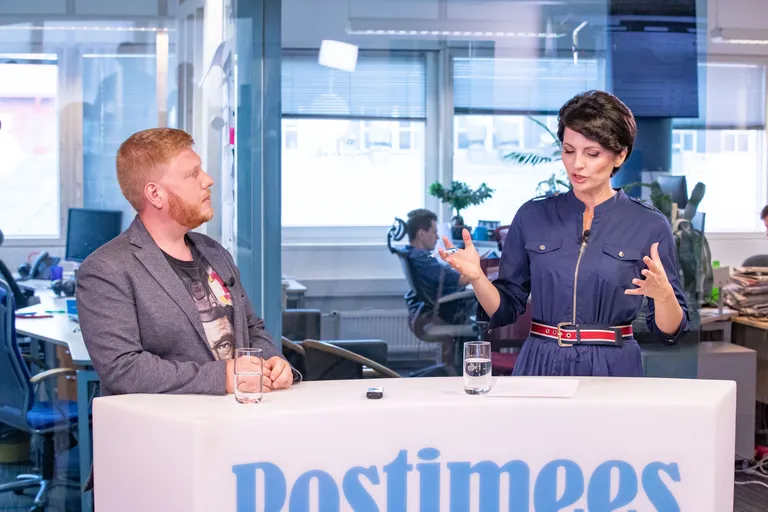 Студия Postimees: биотопливо – вред для экологии и кошелька, польза для лоббистов? / Одежда ведущей: Luisa Spagnoli Estonia