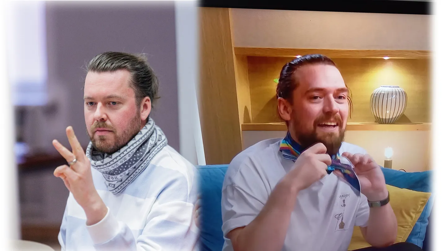 Jorma Riivald ja rootslane Christofer Pocock, kelle sarnasust on raske mitte märgata.