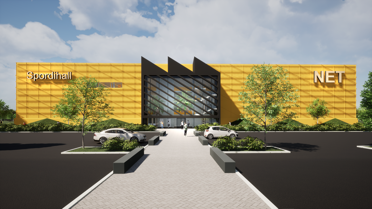 Uus spordihall ehitatakse OÜ Kamp Arhitektid eskiisi järgi.