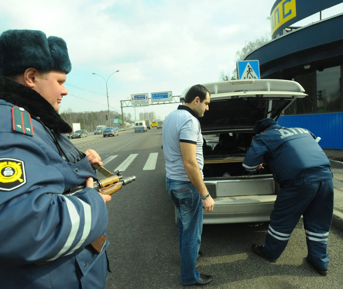 Проверка на Рязанском шоссе в Москве