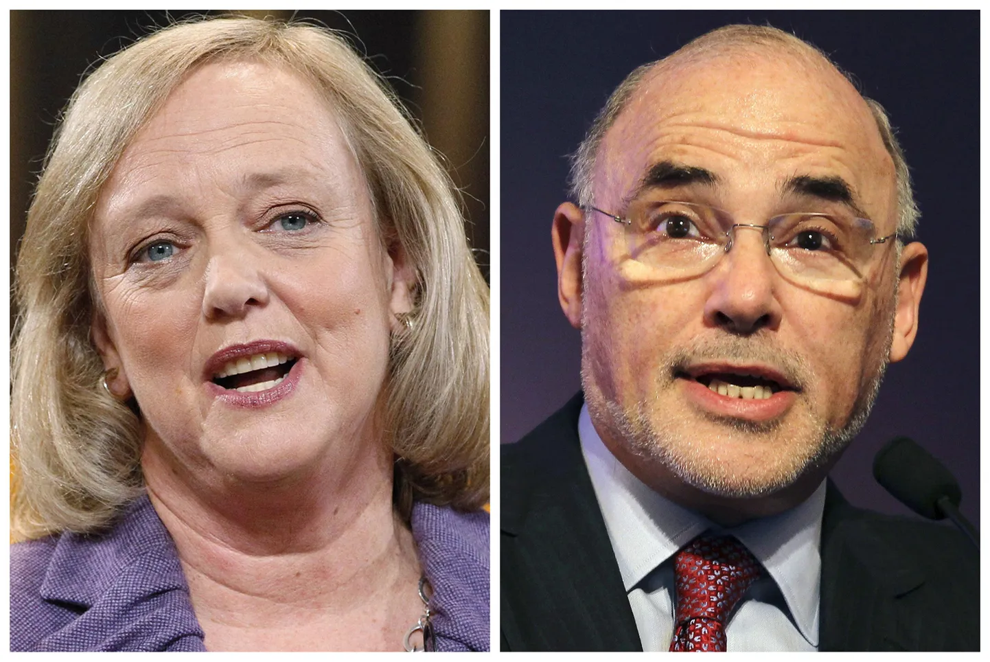 HP uus juht Meg Whitman ning senine juht Leo Apotheker.