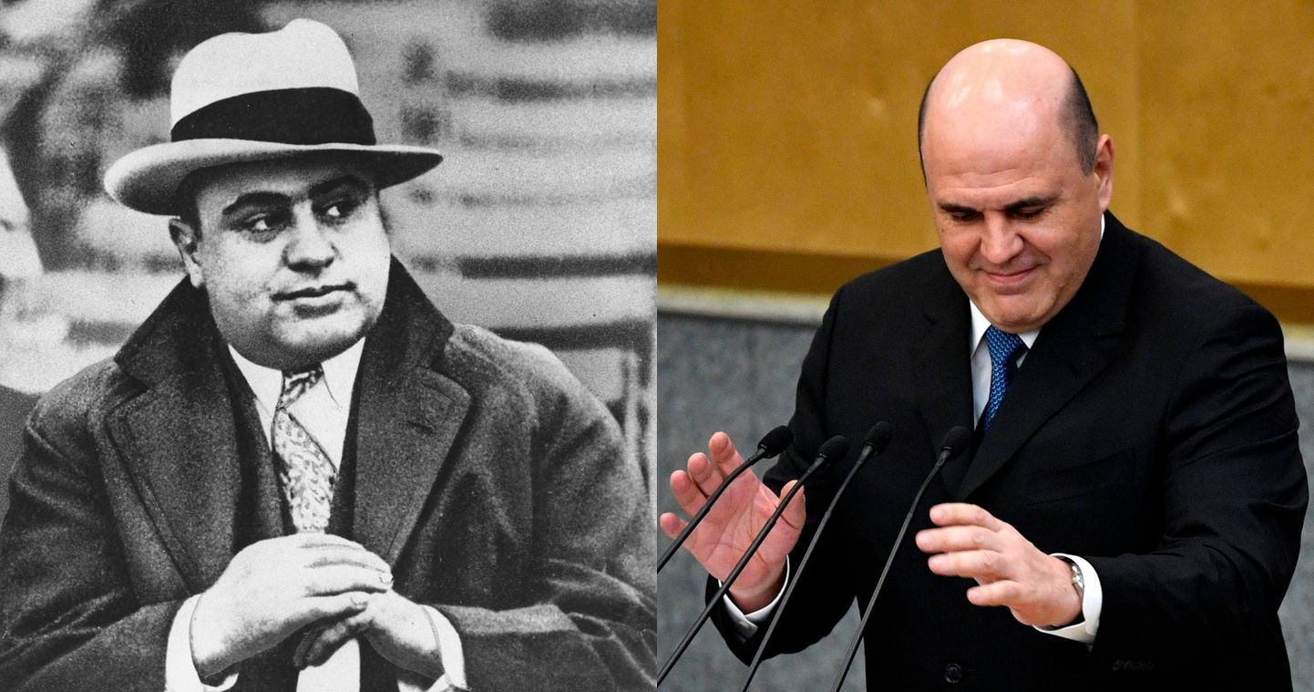 Maffiapealik Al Capone ja peaminister Mihhail Mišustin.